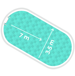 Ovalpool 3,5 x 7 m, Tiefe 1,2 m
