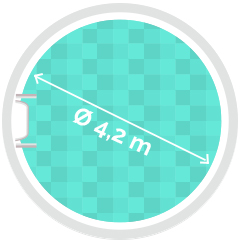 Klotz - Rundbecken 4,20 m x 1,20 m